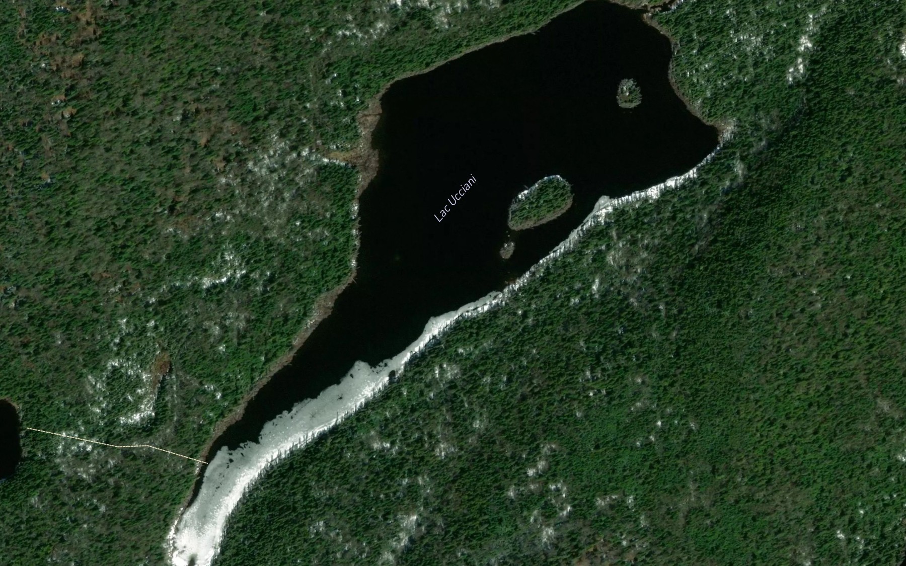 Satellite map of the Lac Ucciani