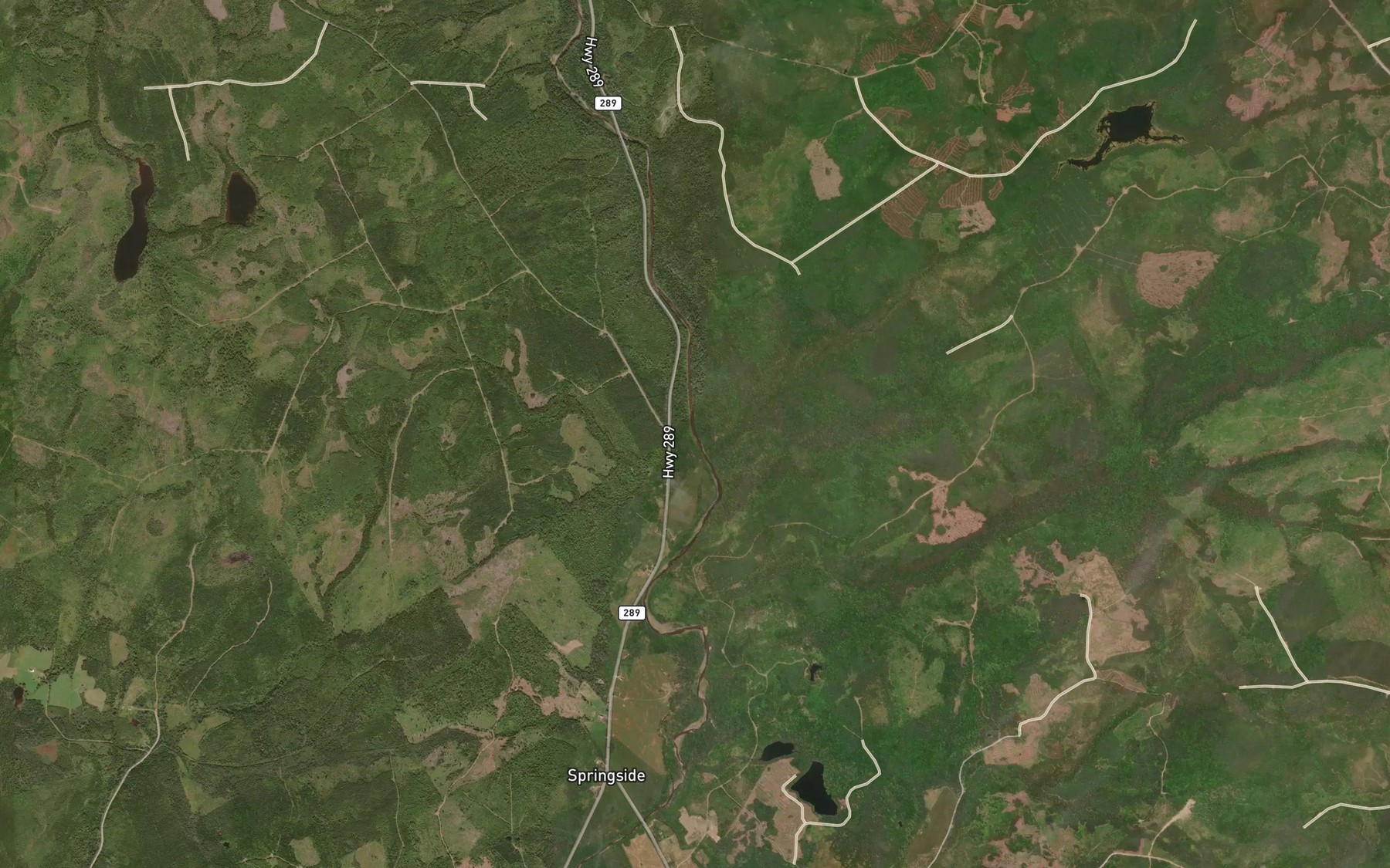 Satellite map of the Sucker Brook