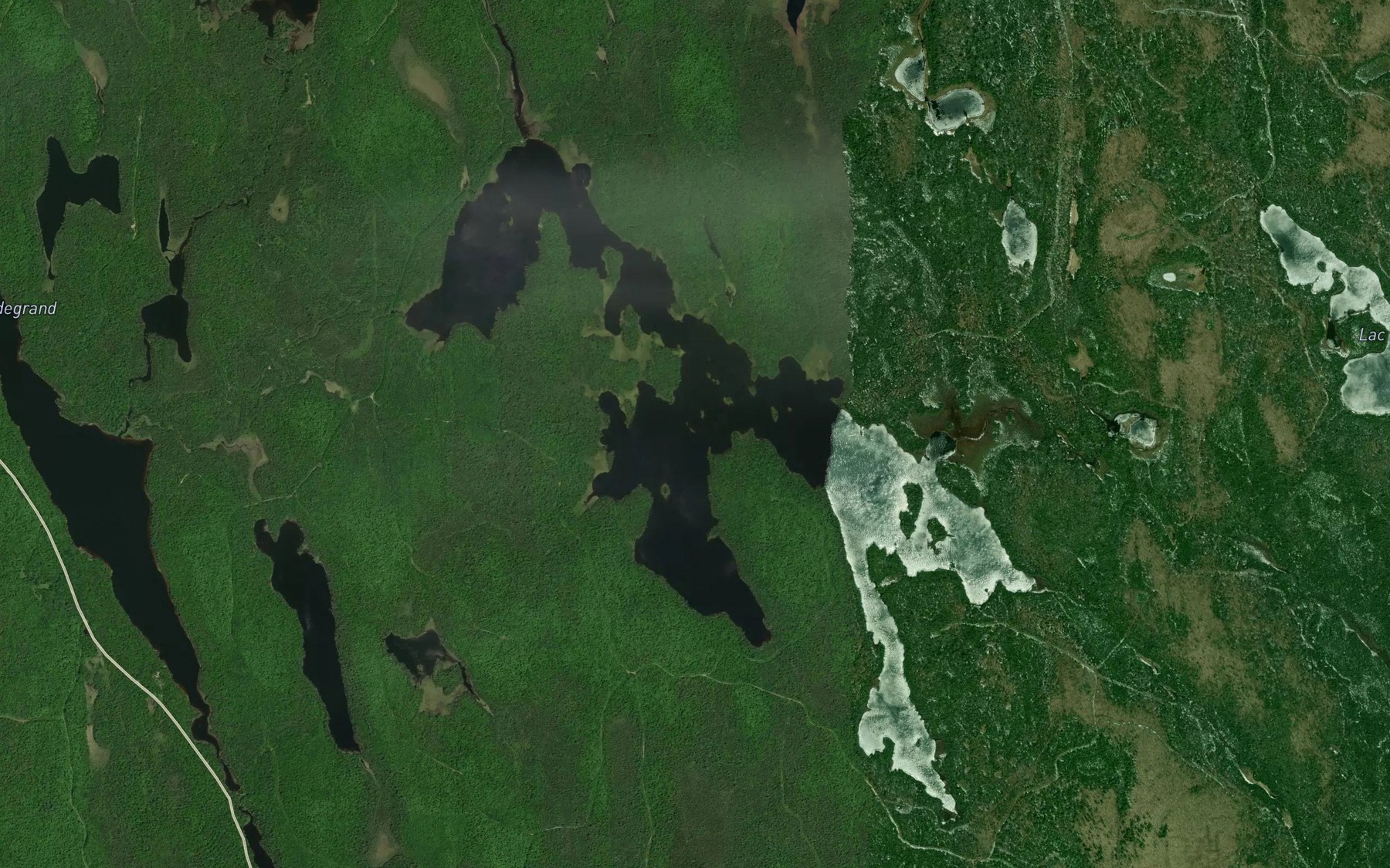 Satellite map of the Lac Duncan