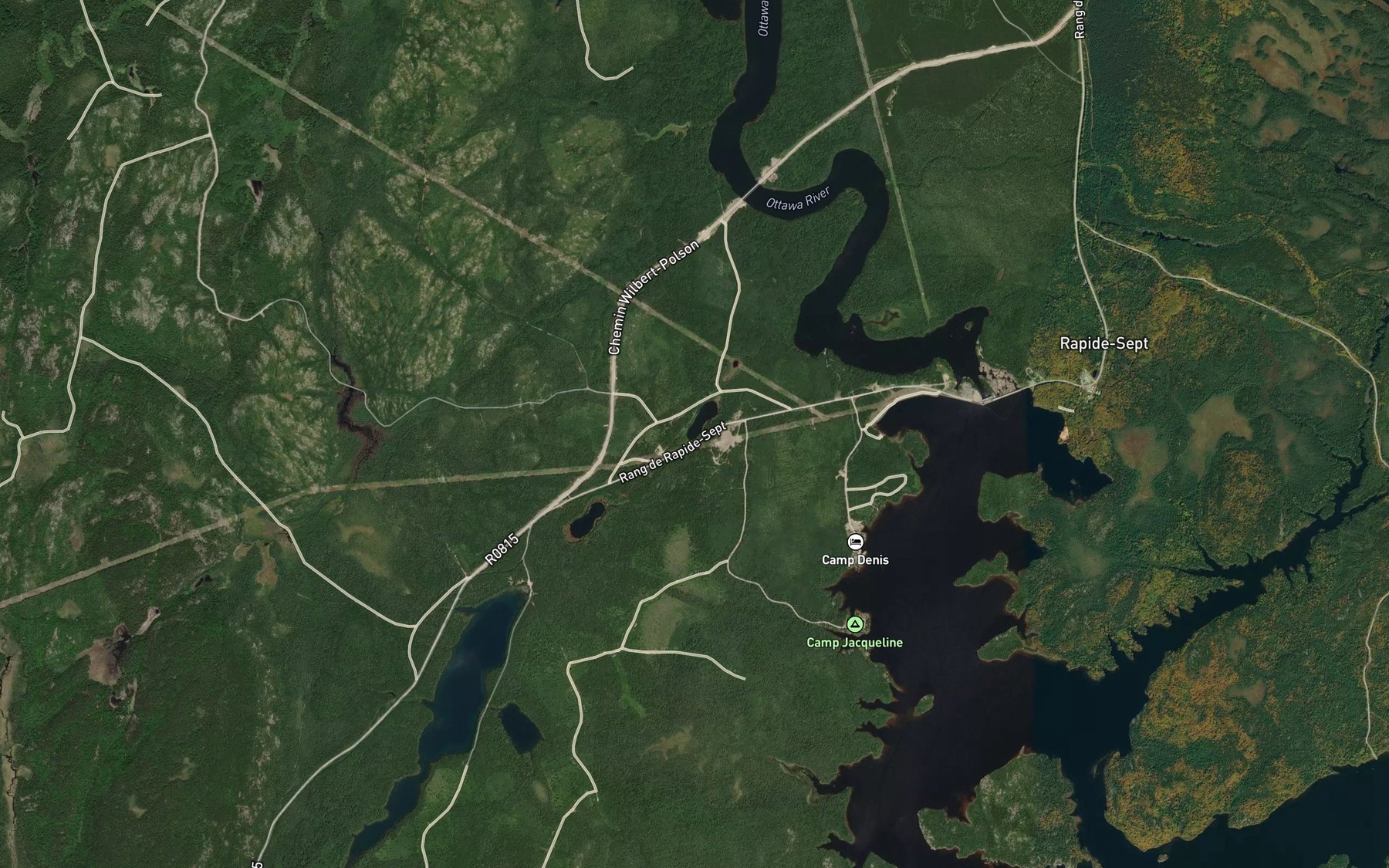Satellite map of the Lac a Paradis