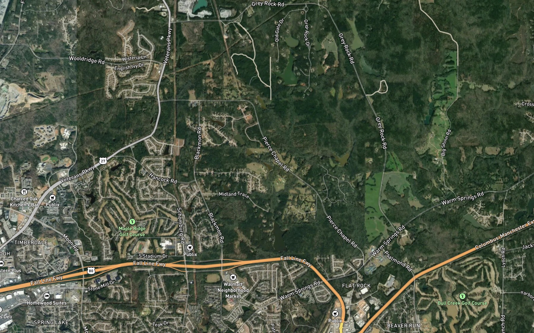 Satellite map of the Anthony Lake