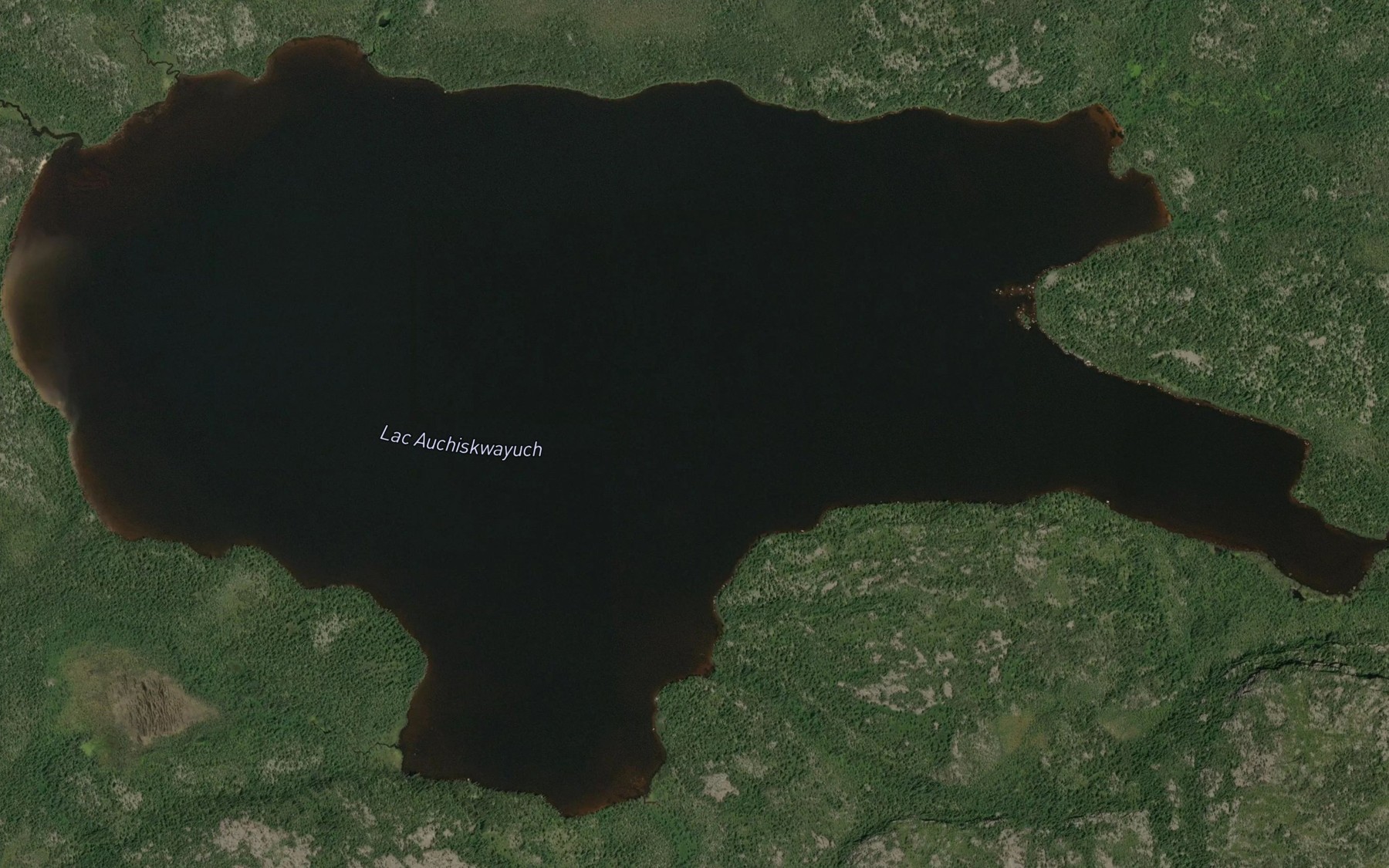 Satellite map of the Lac Auchiskwayuch
