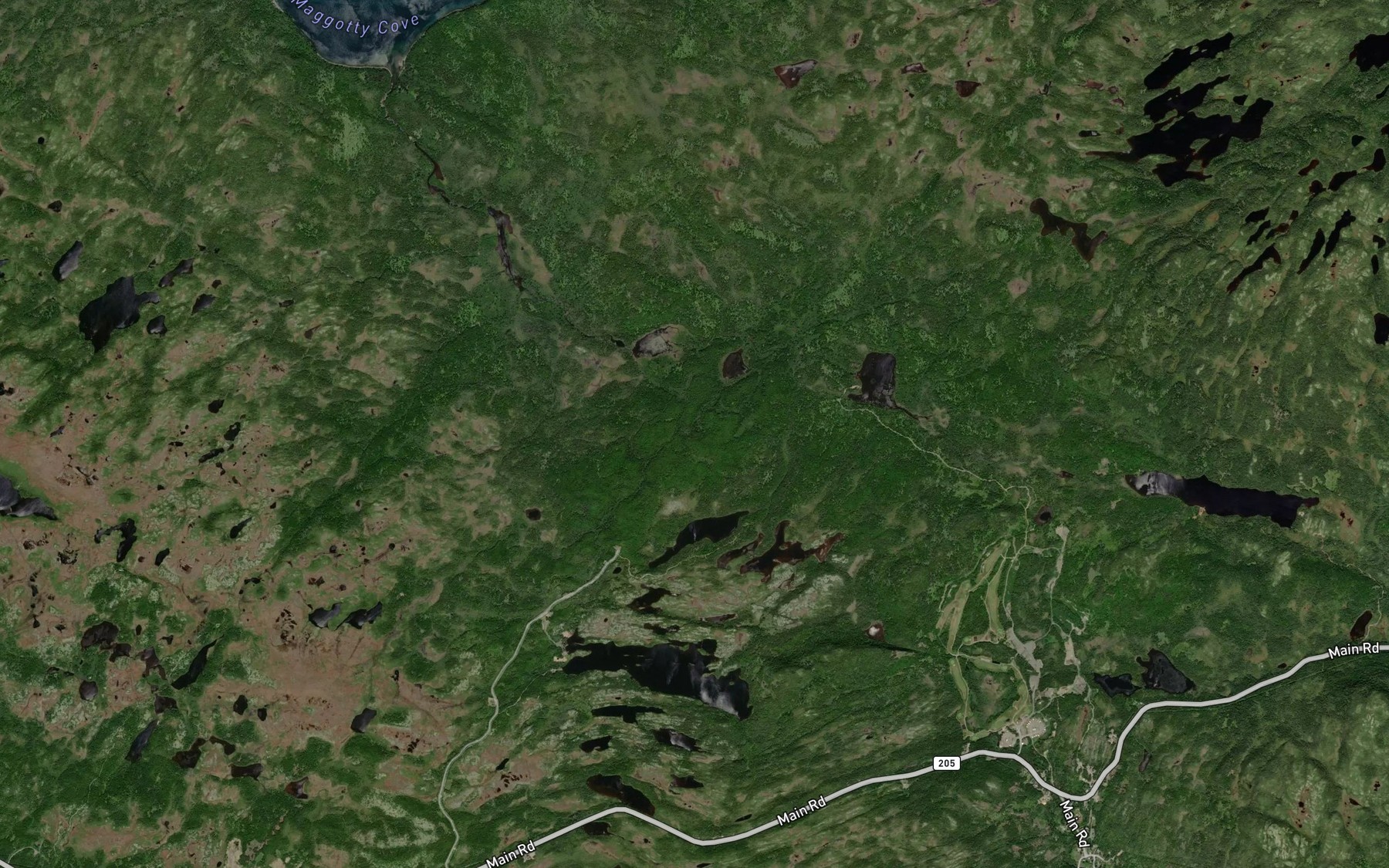 Satellite map of the Valley Pond
