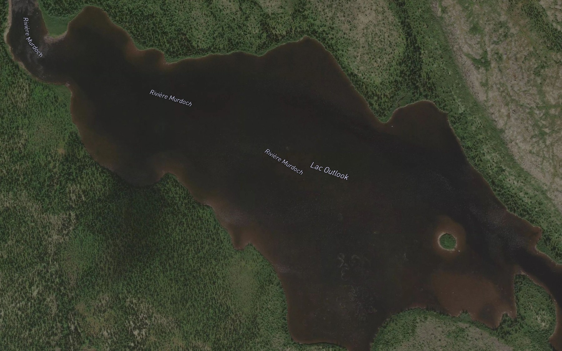 Satellite map of the Lac Outlook