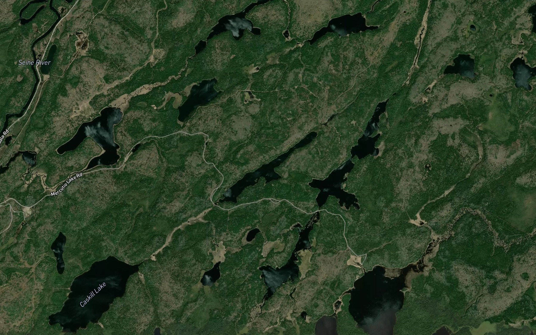 Satellite map of the Trappers Lake
