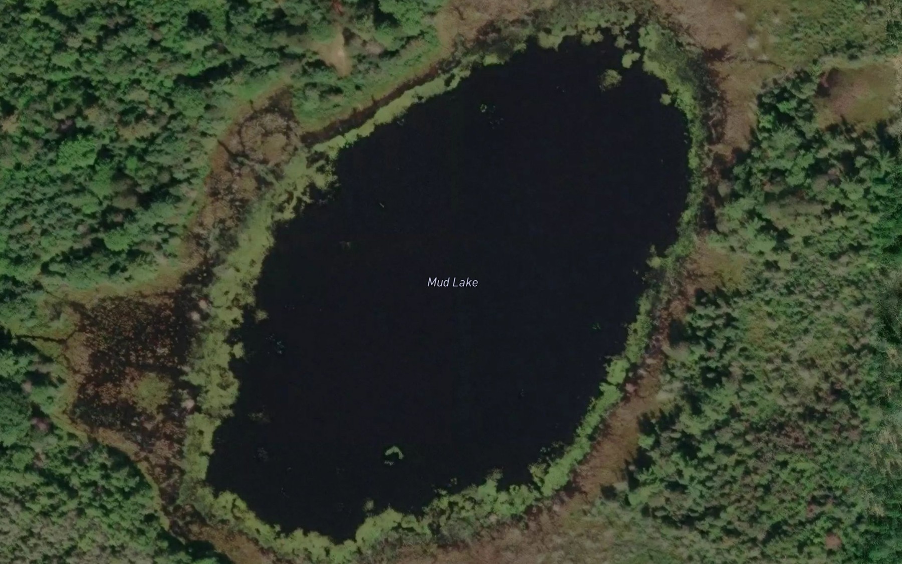 Satellite map of the Mud Lake