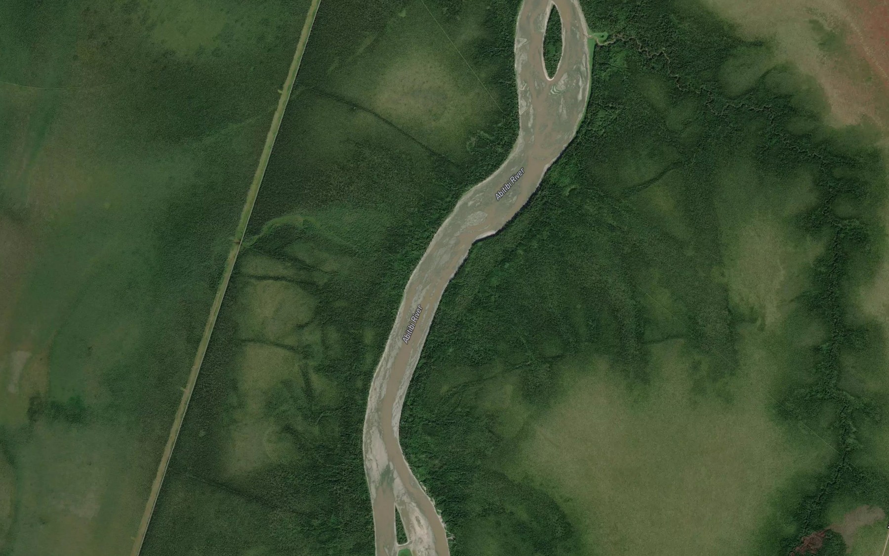 Satellite map of the Nine Mile Rapids