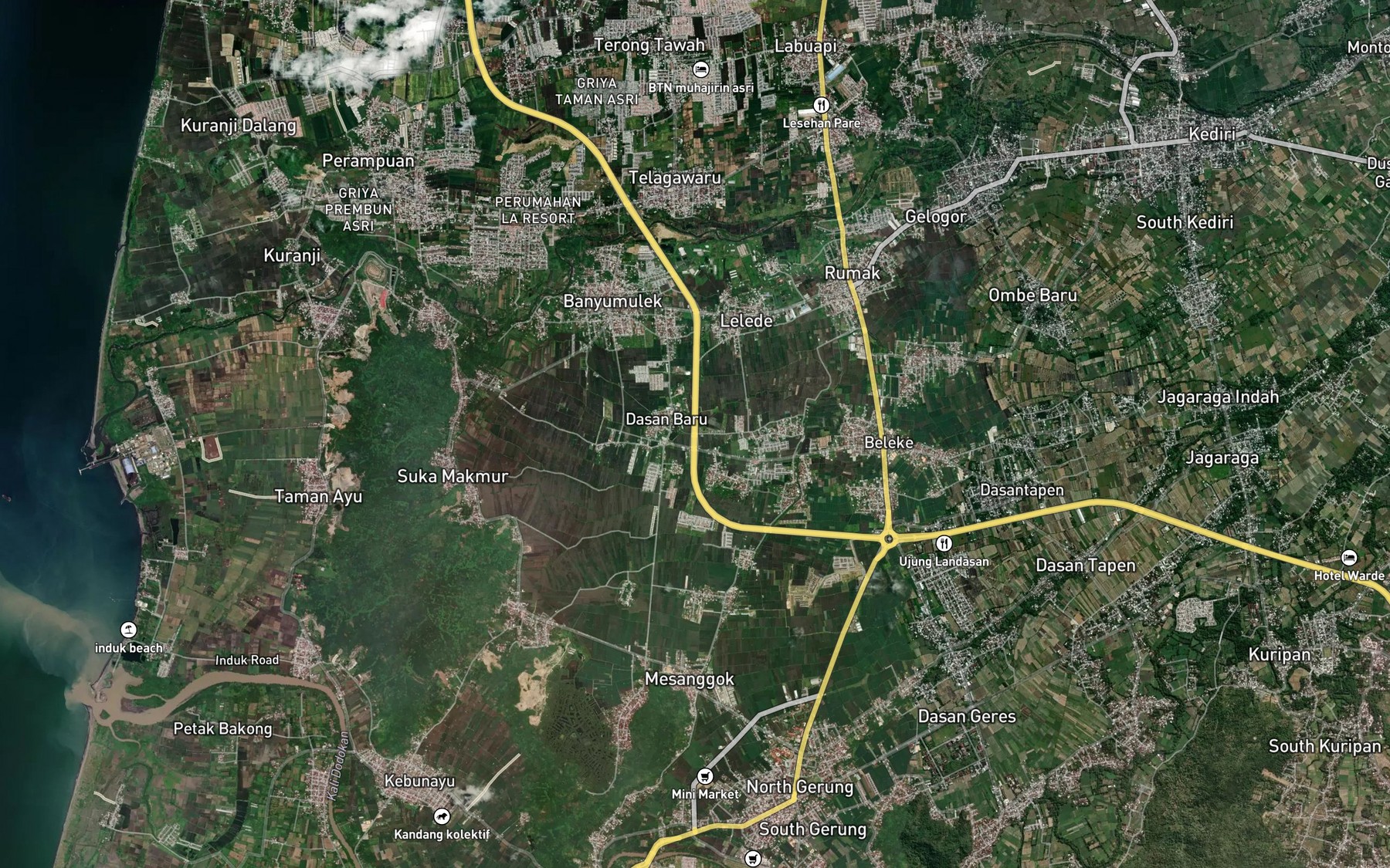 Satellite map of the Lapan Rumah