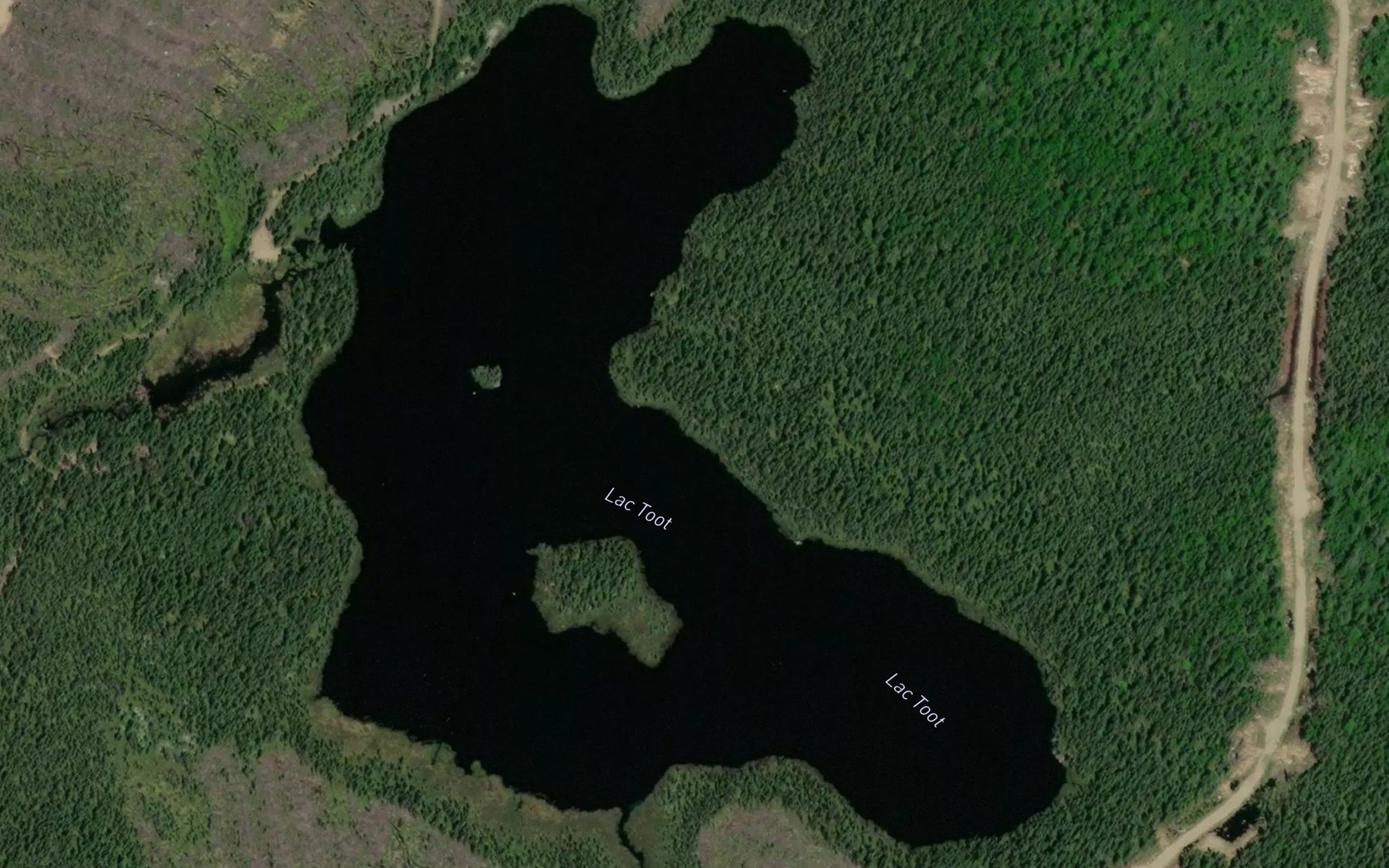 Satellite map of the Lac Toot