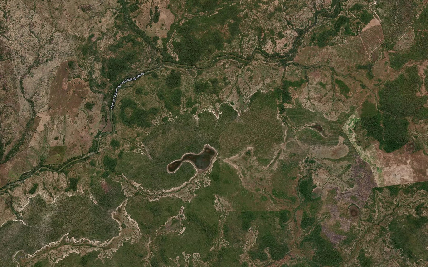 Satellite map of the Corrego Carrapato