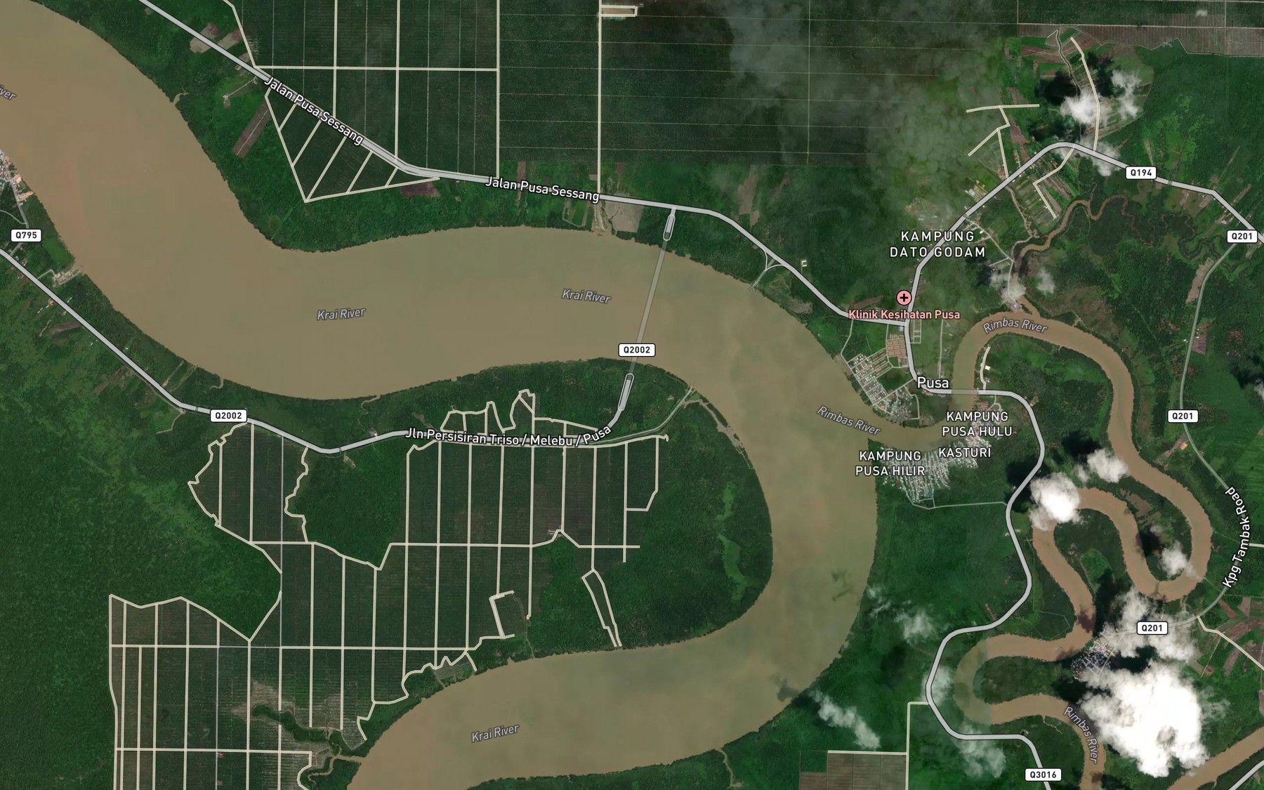 Satellite map of the Sungai Tilit