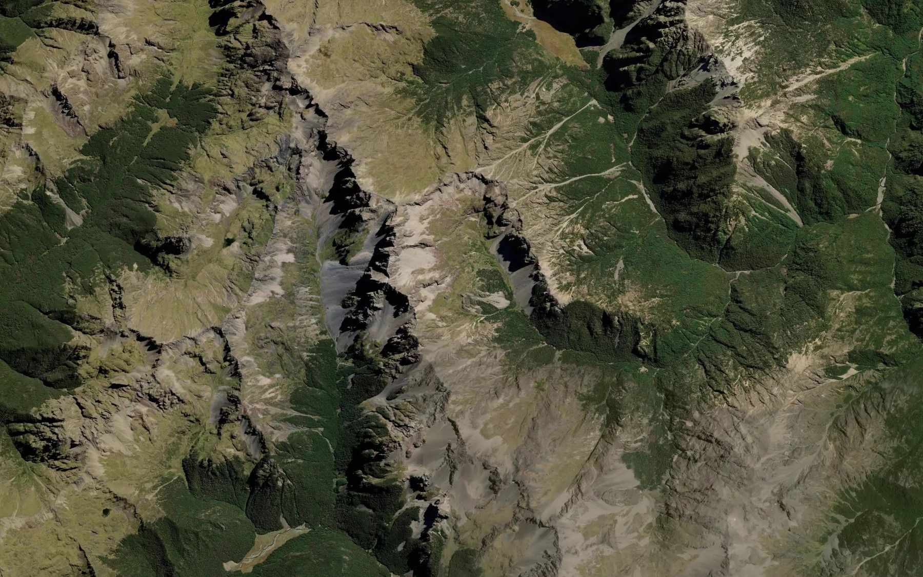 Satellite map of the Little Misery Stream