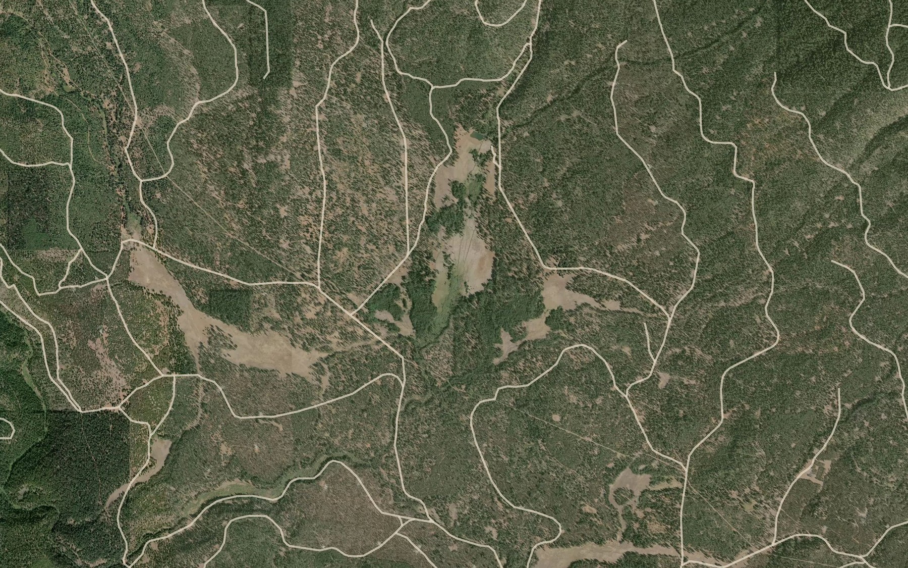 Satellite map of the West Fork Johnson Creek