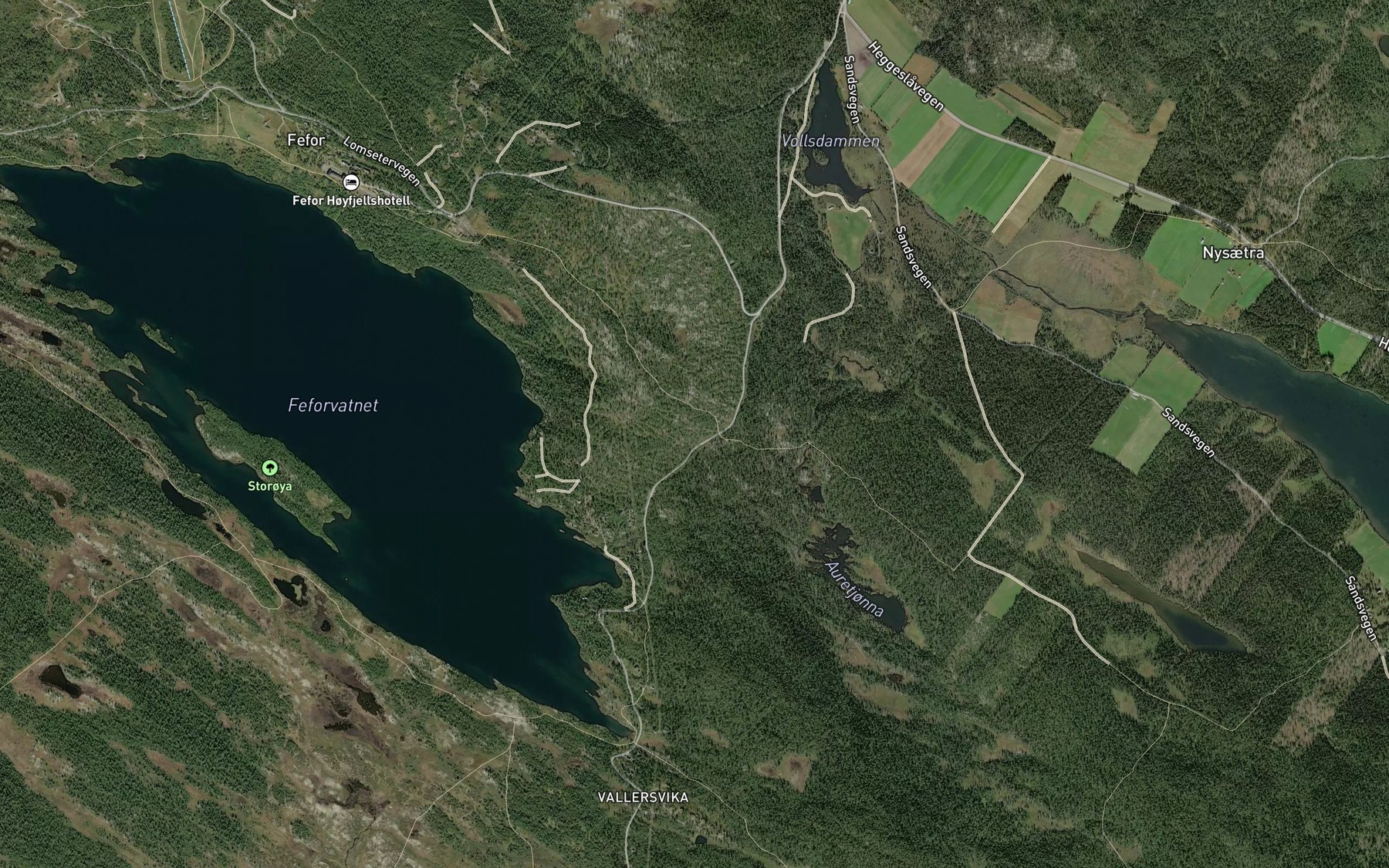 Satellite map of the Kaldbekk