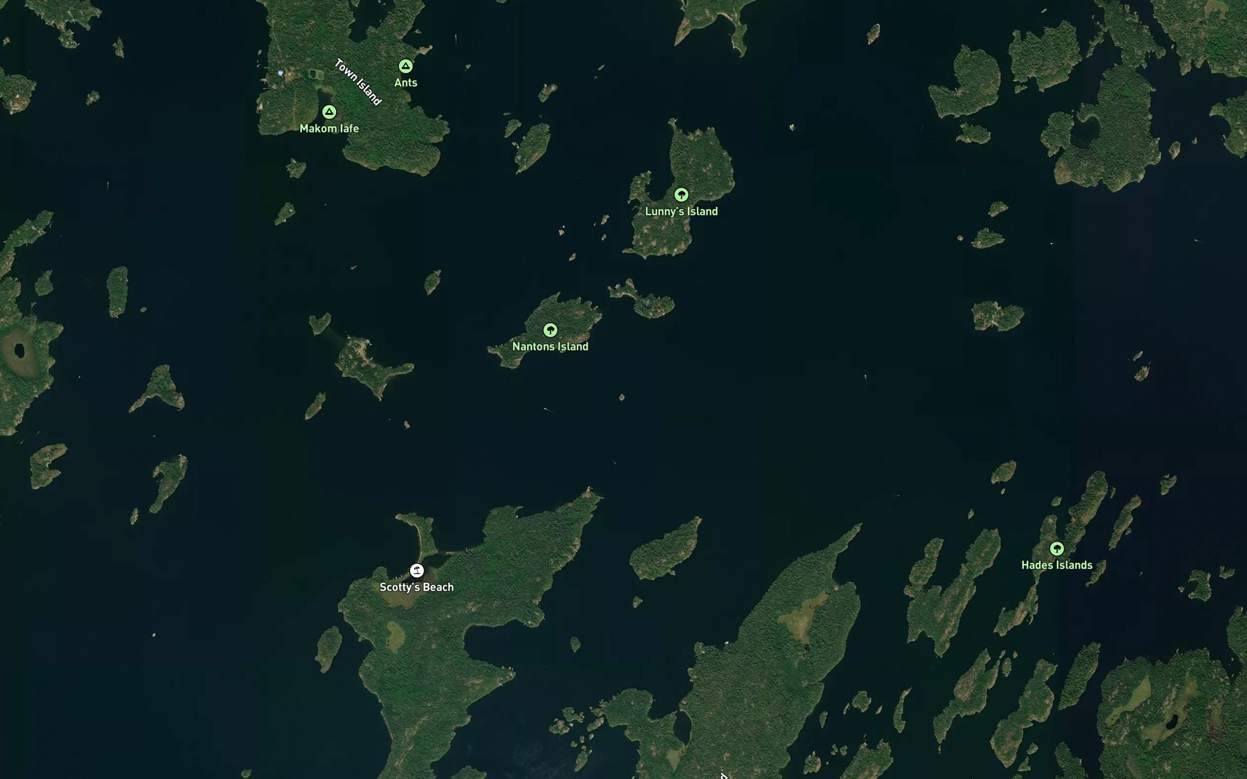 Satellite map of the Rocky Narrows