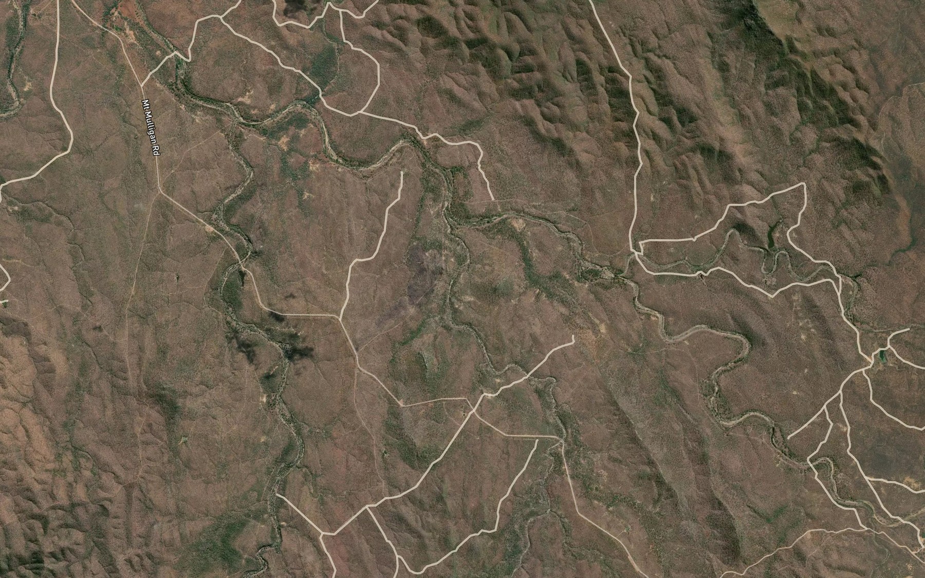 Satellite map of the Caledonia Creek