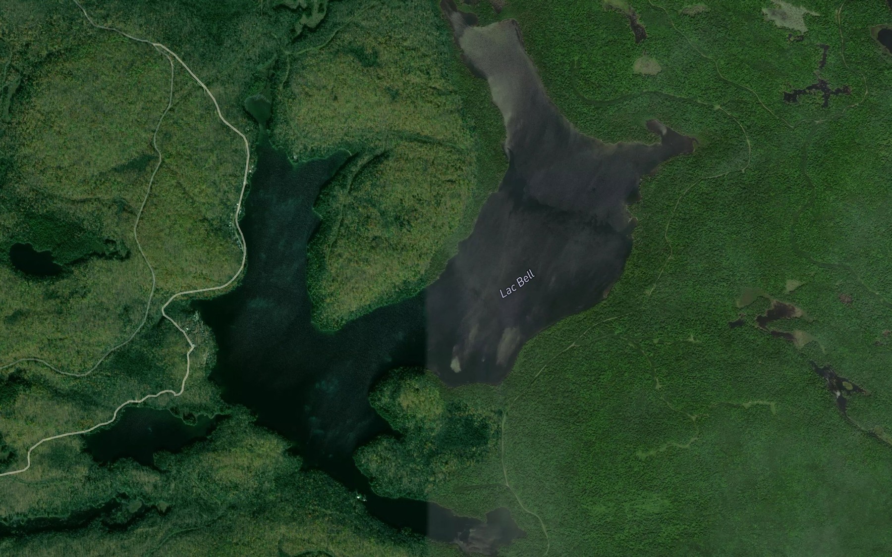 Satellite map of the Lac Bell