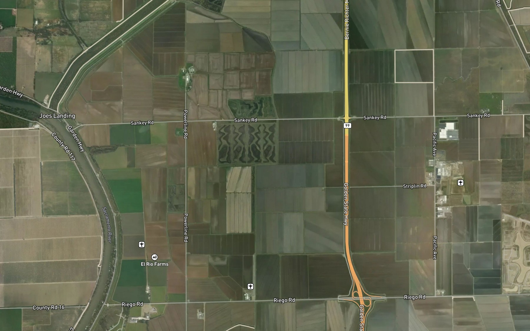 Satellite map of the North Drainage Canal