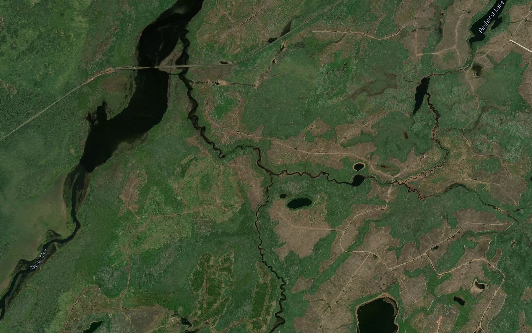 Satellite map of the Penhurst Creek