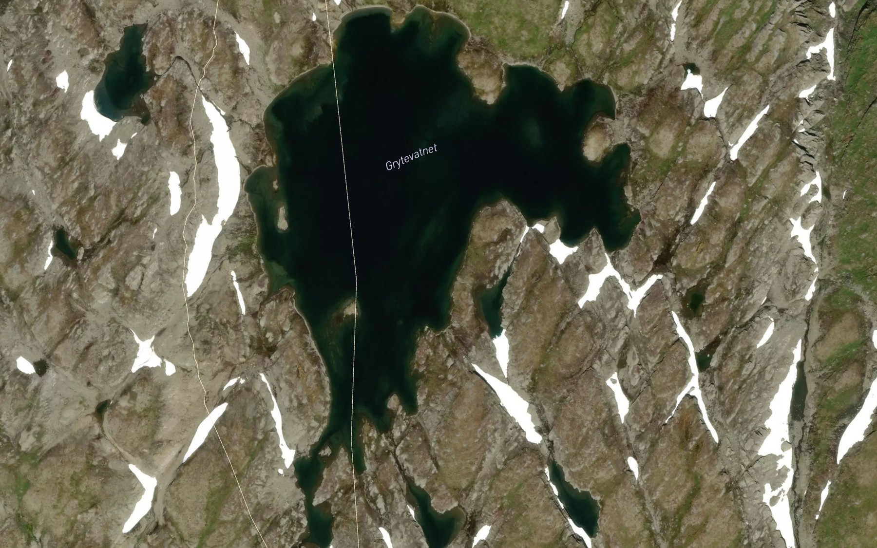 Satellite map of the Grytevatnet