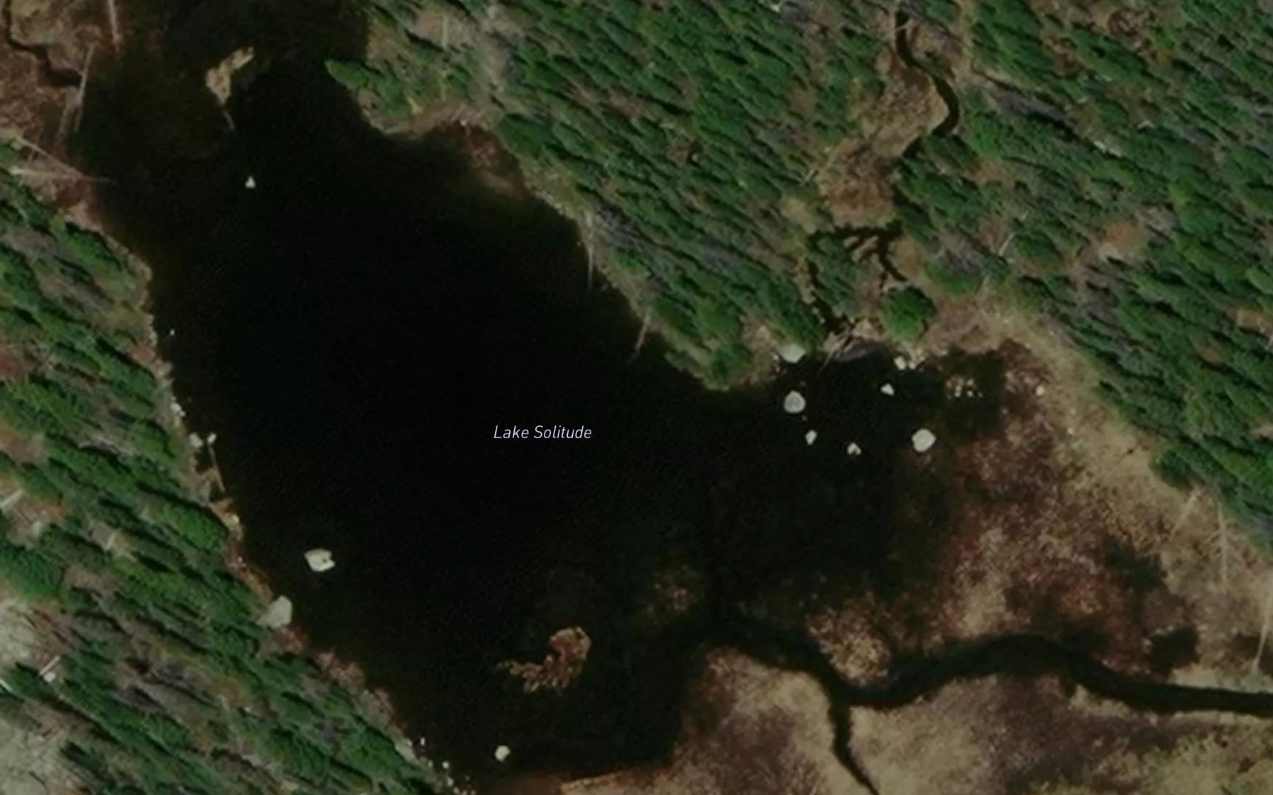 Satellite map of the Lake Solitude