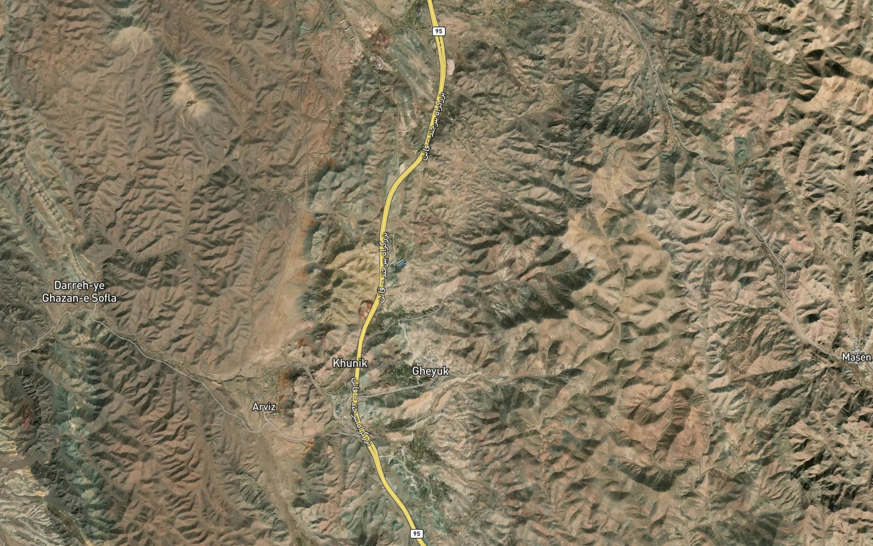 Satellite map of the Cheshmeh-ye Marghash