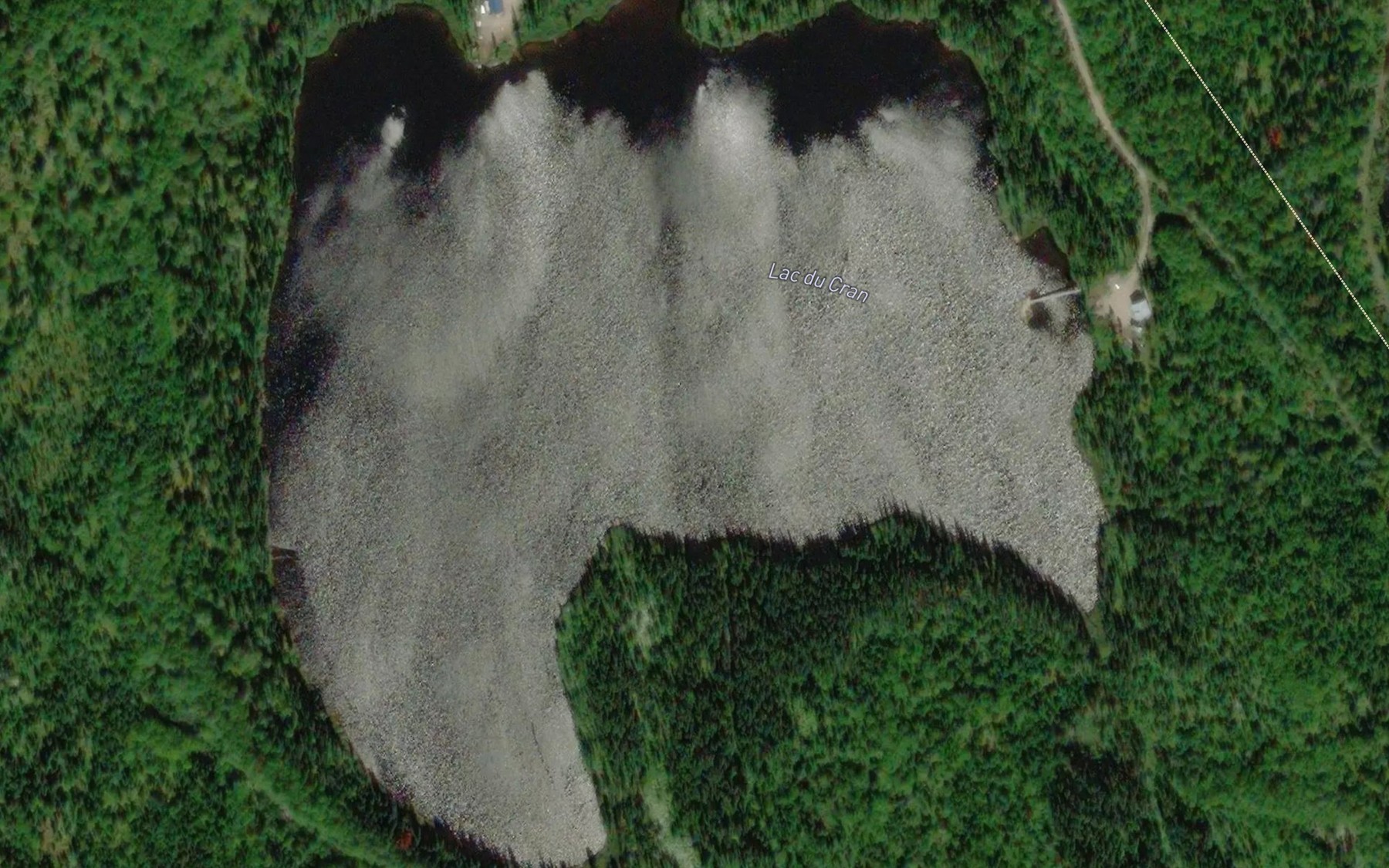 Satellite map of the Lac du Cran