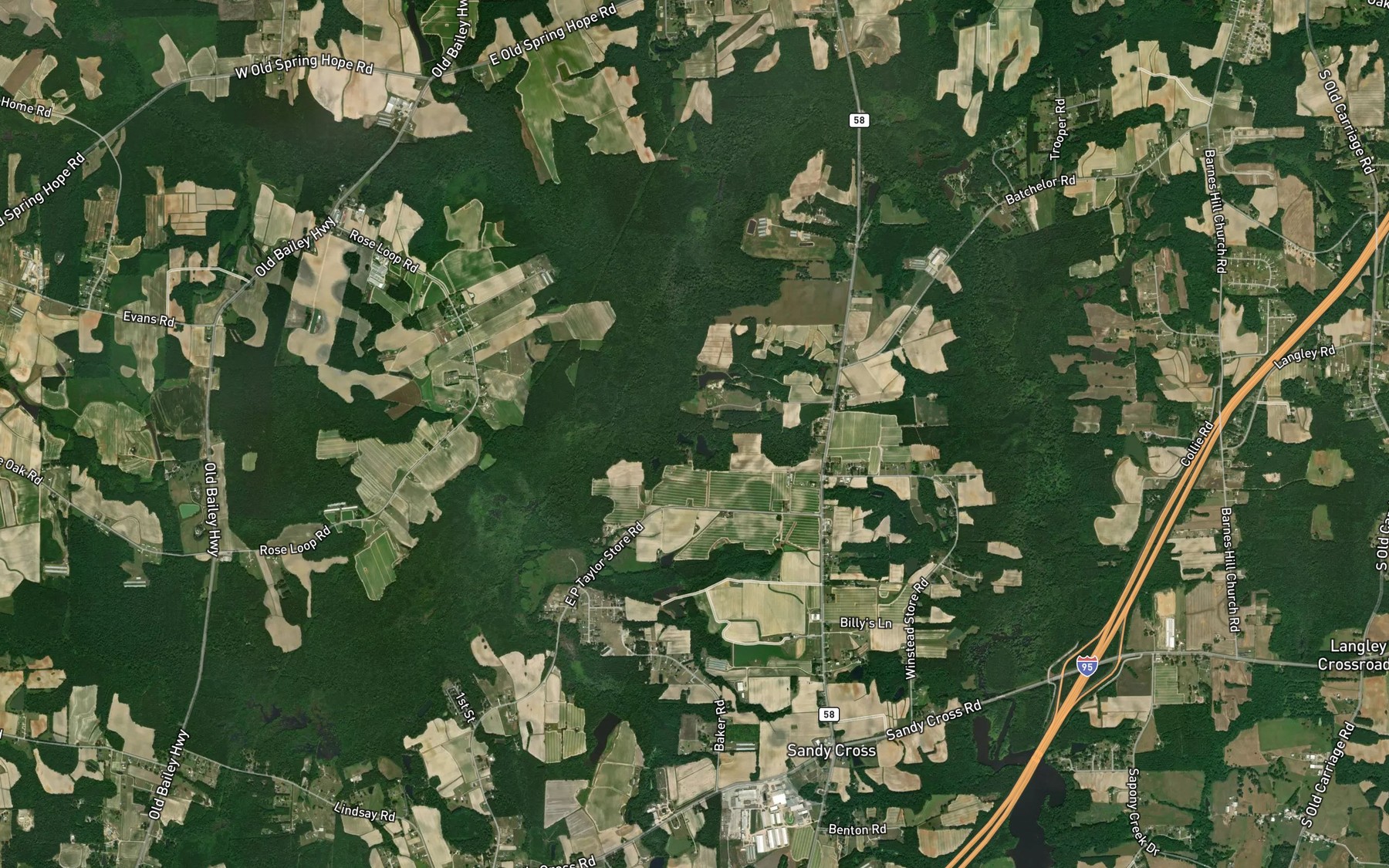 Satellite map of the Wells Mineral Spring