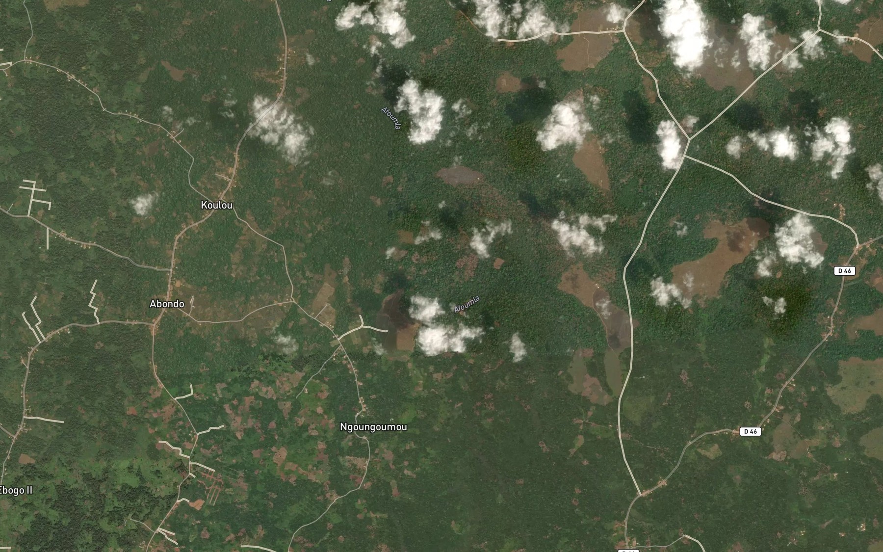 Satellite map of the Mbokoa