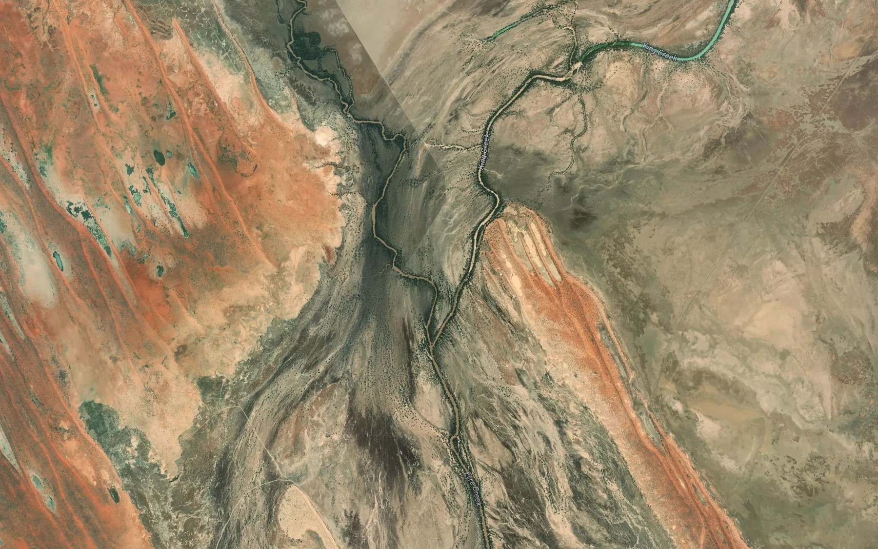 Satellite map of the King Creek