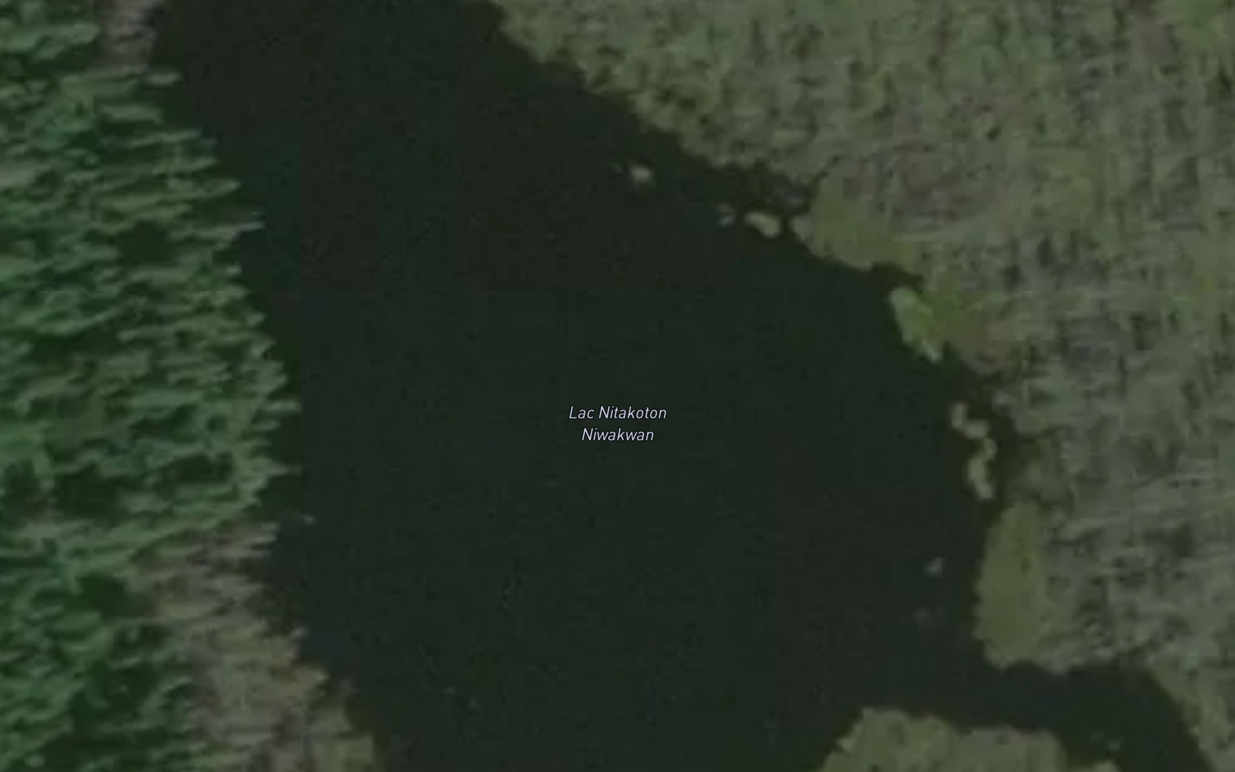 Satellite map of the Lac Nitakoton Niwakwan