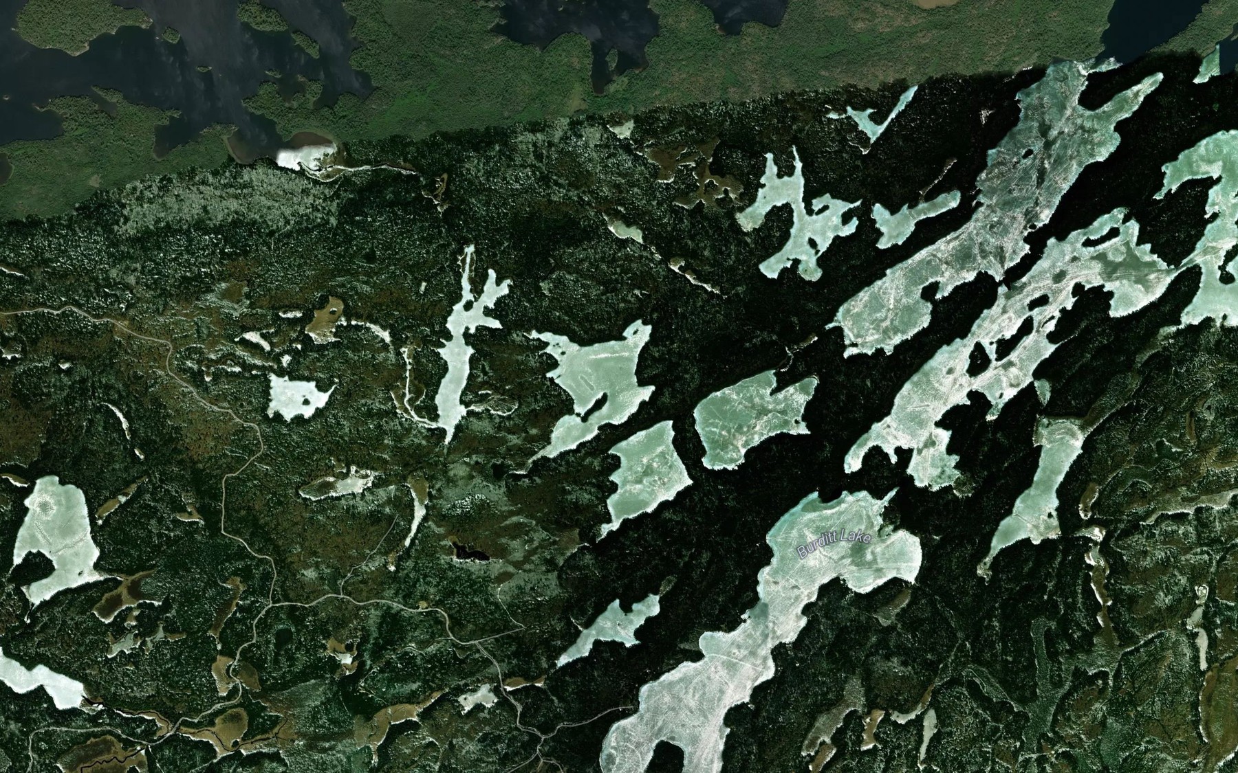Satellite map of the Dorothy Lake