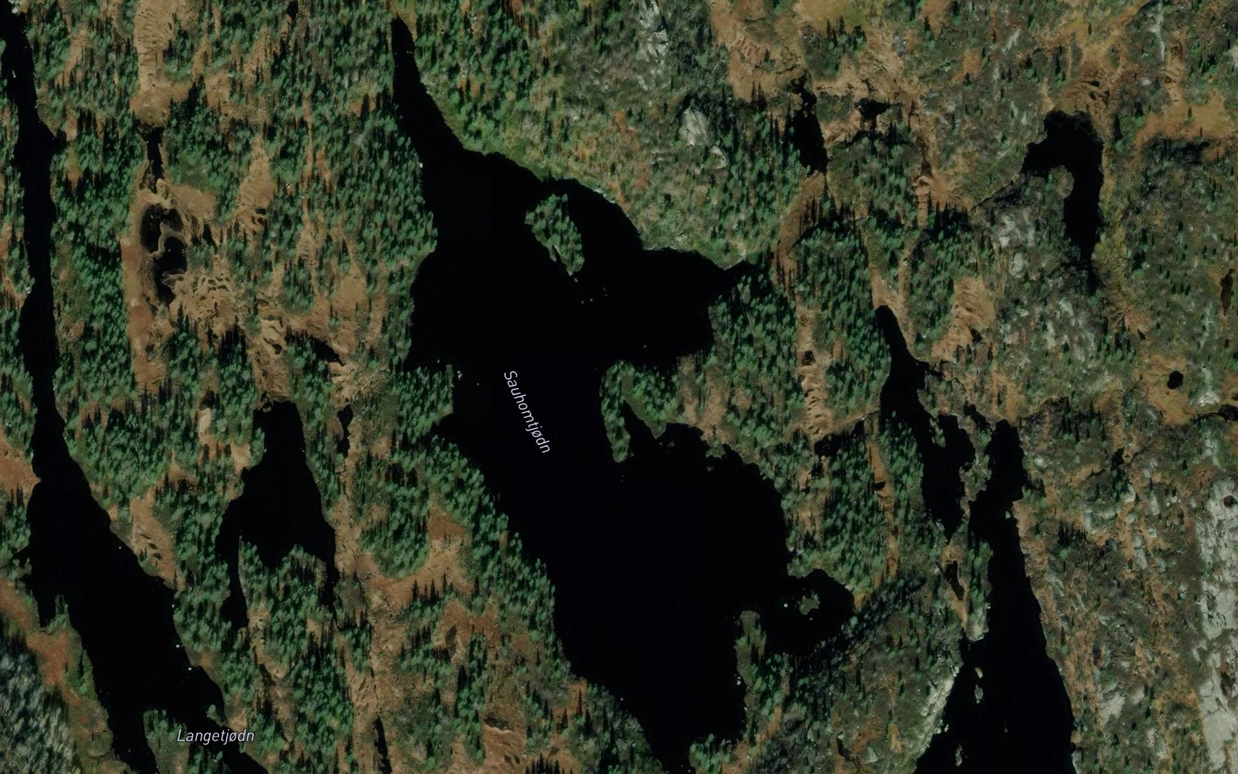 Satellite map of the Sauhomtjodn
