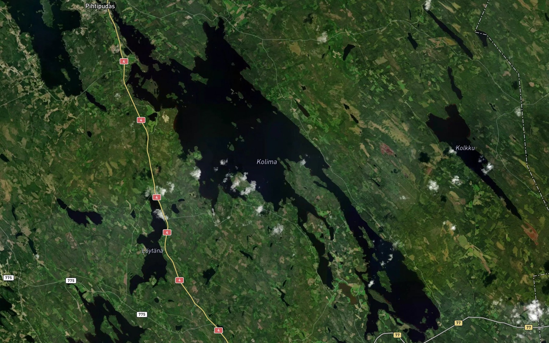 Satellite map of the Kolima