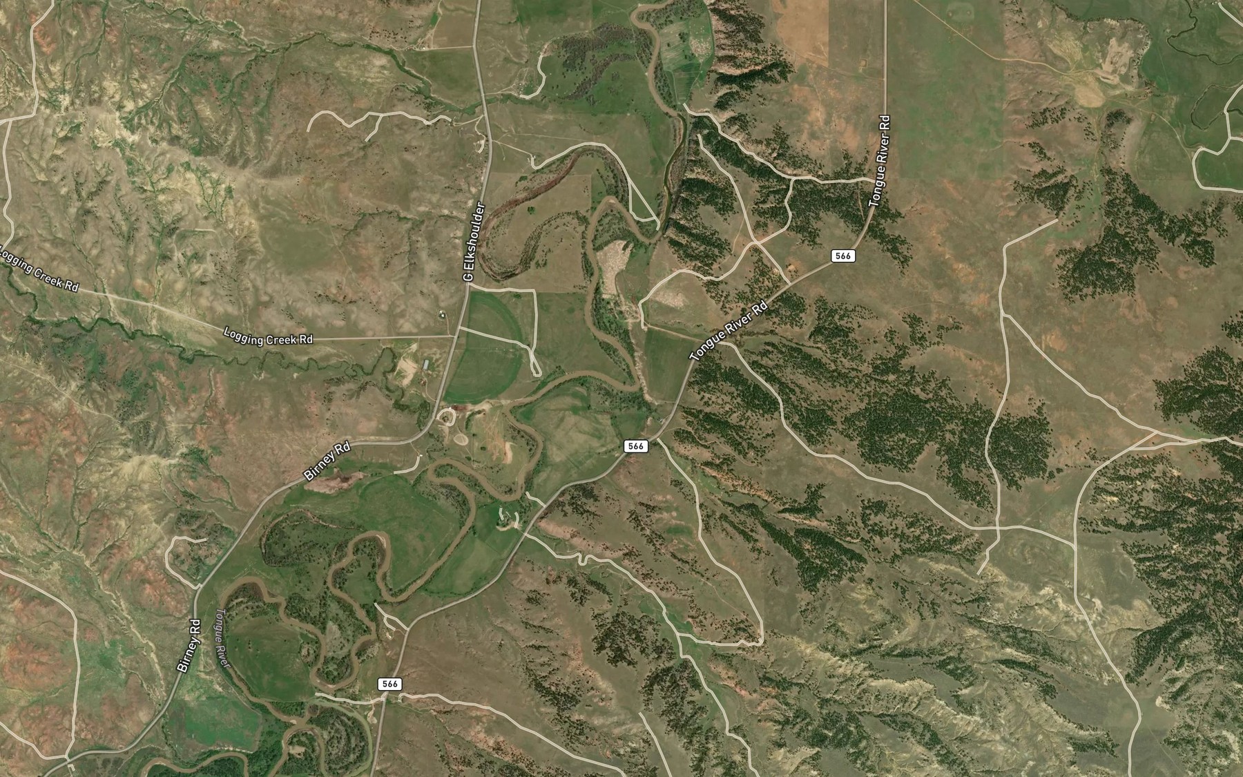 Satellite map of the Spring Creek