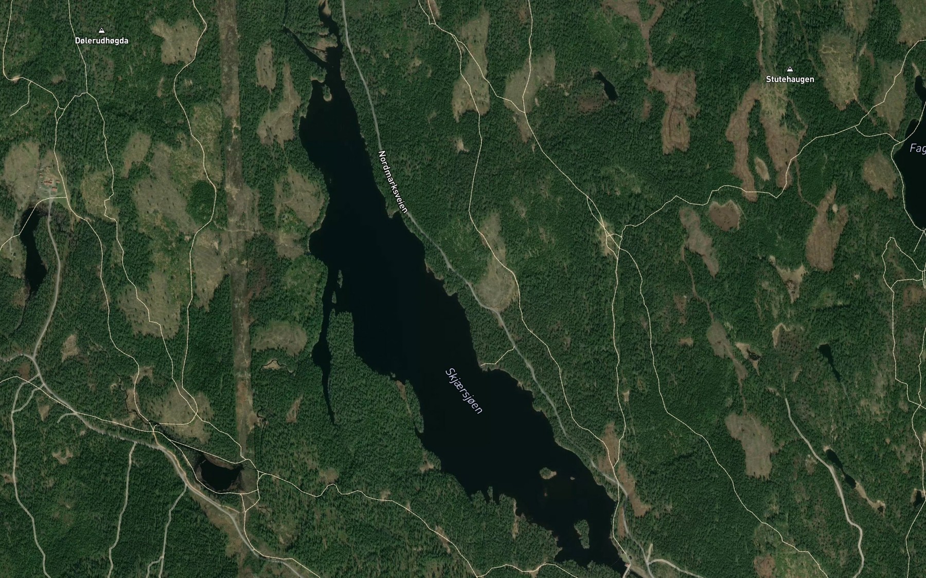 Satellite map of the Skjersjoen
