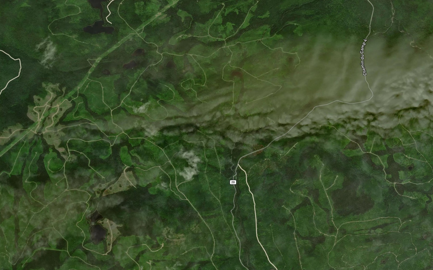 Satellite map of the Crique a Bernard