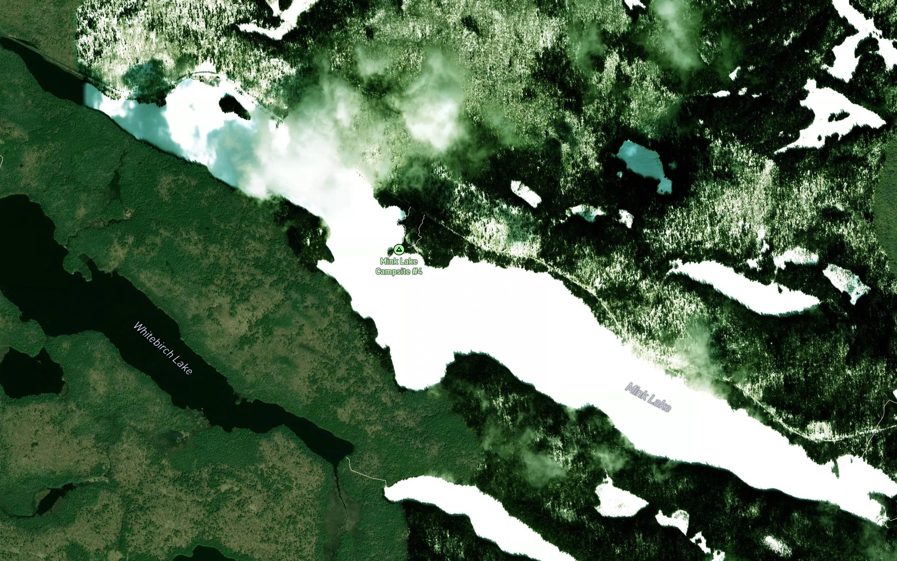 Satellite map of the Mink Lake