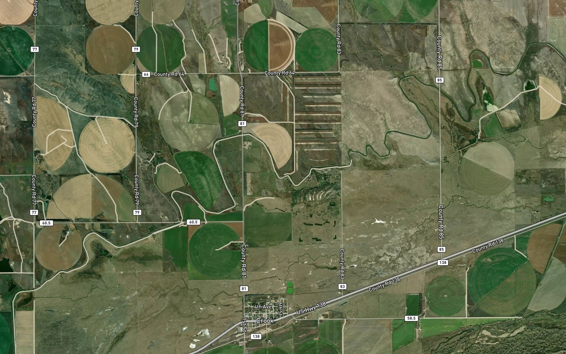 Satellite map of the Harmony Ditch Number 1