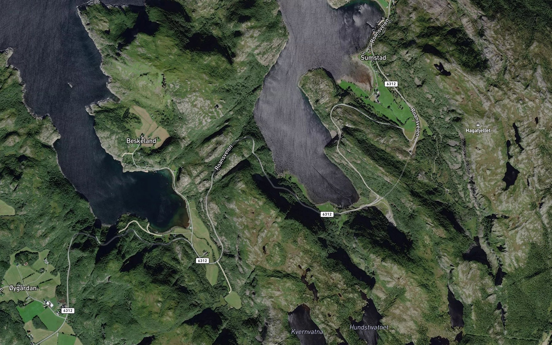 Satellite map of the Ystengkraa