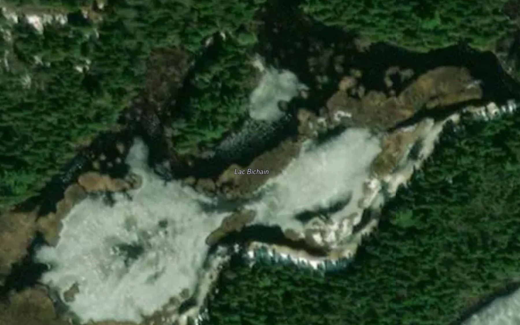 Satellite map of the Lac Bichain