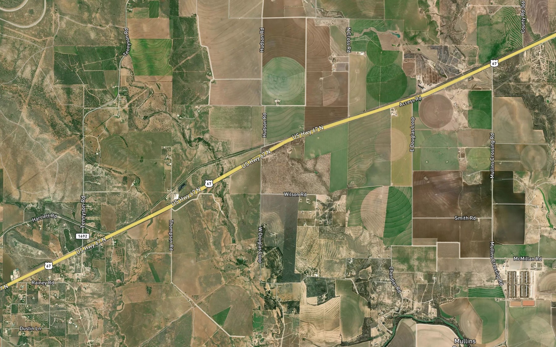 Satellite map of the Krall Reservoir