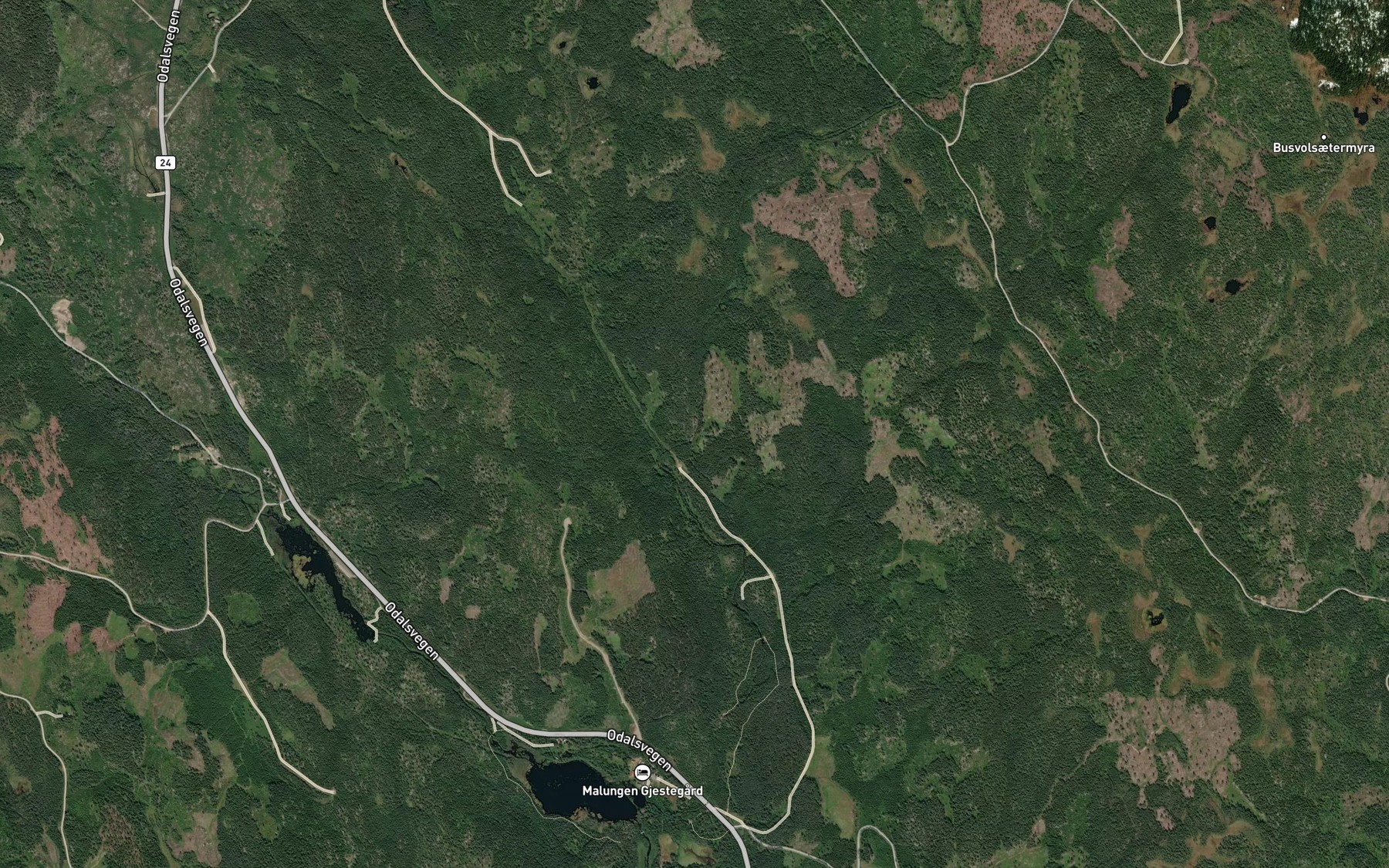 Satellite map of the Langfossen