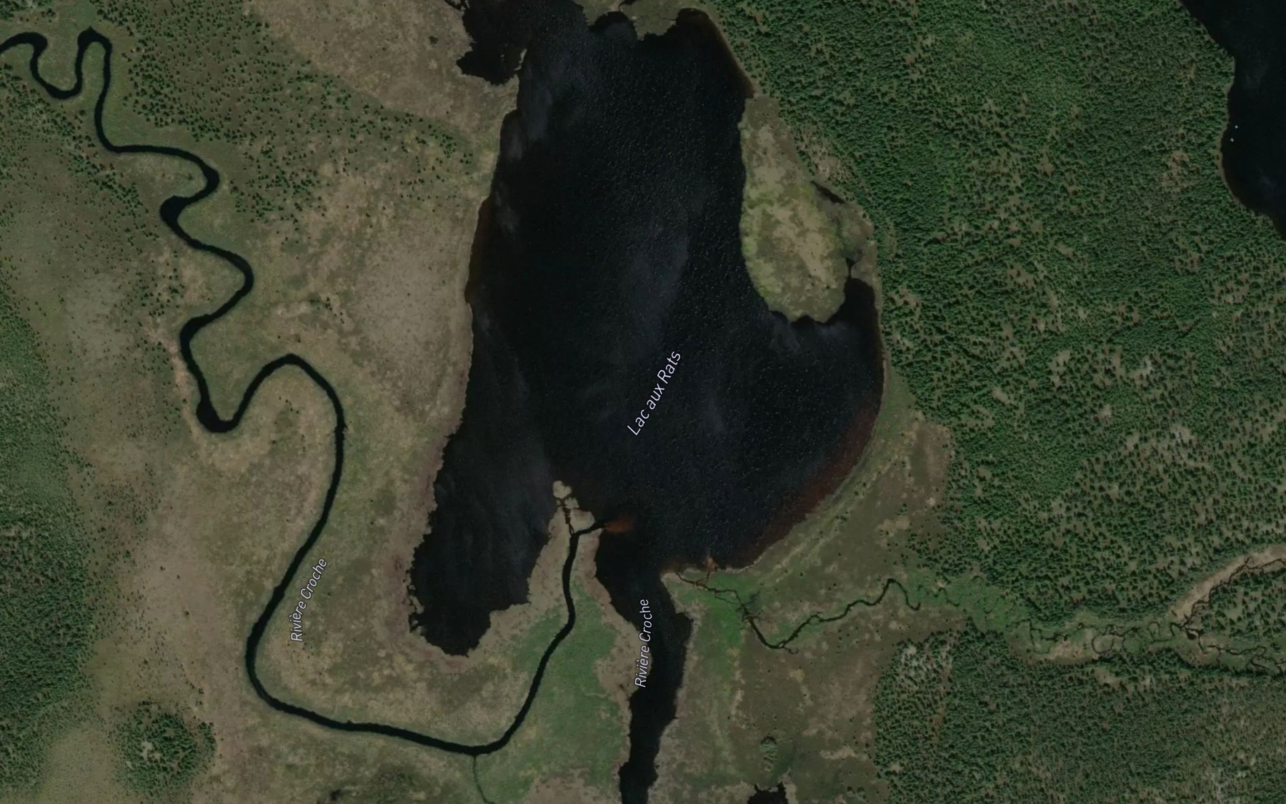 Satellite map of the Lac aux Rats