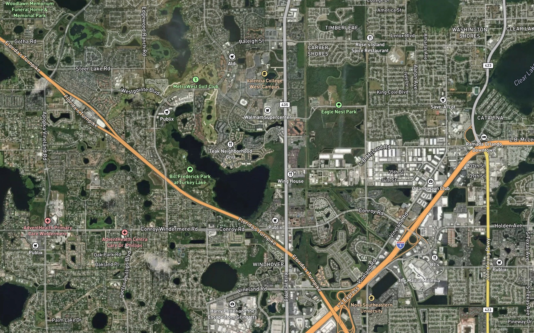 Satellite map of the Spot 2