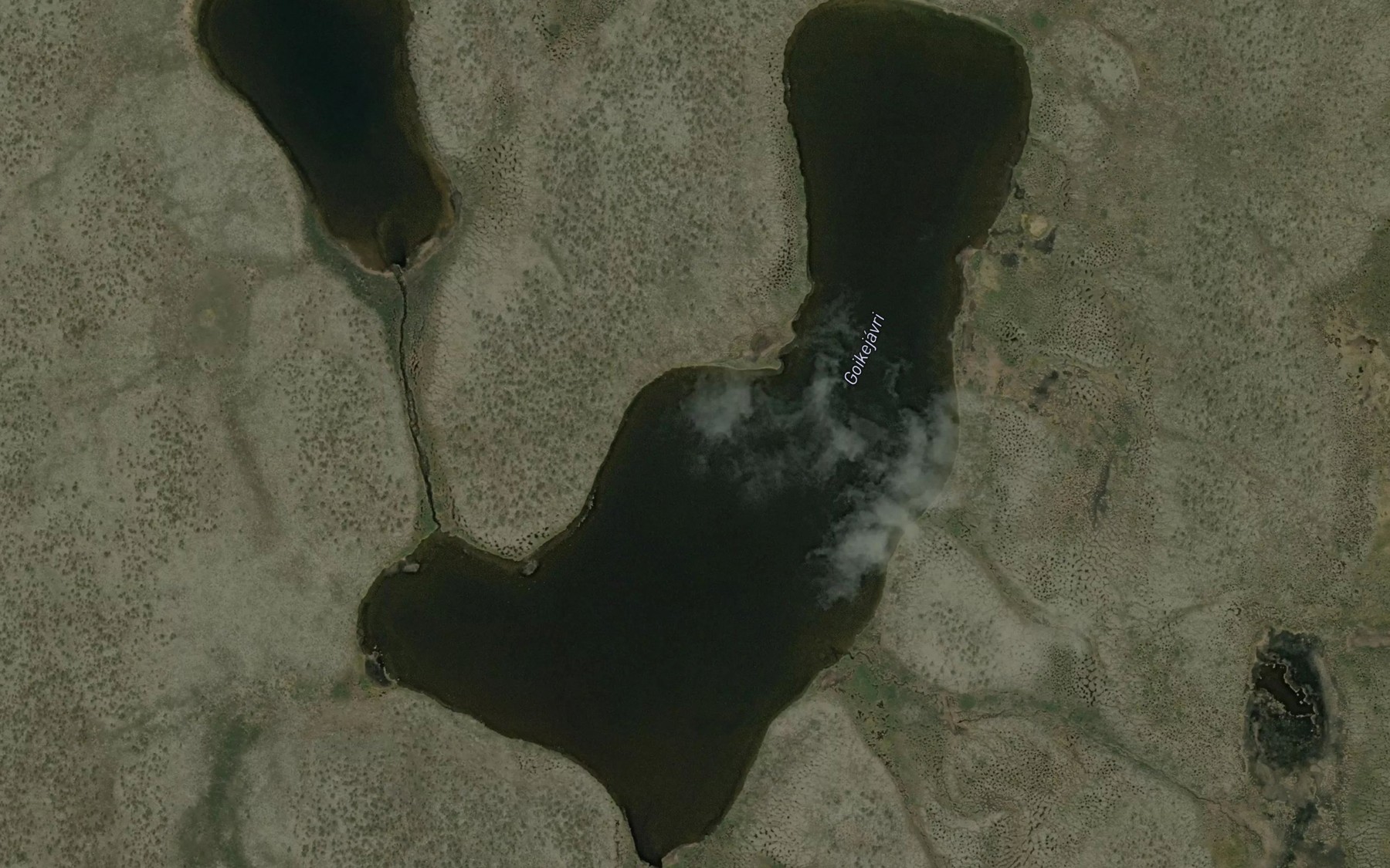 Satellite map of the Gaikejavri