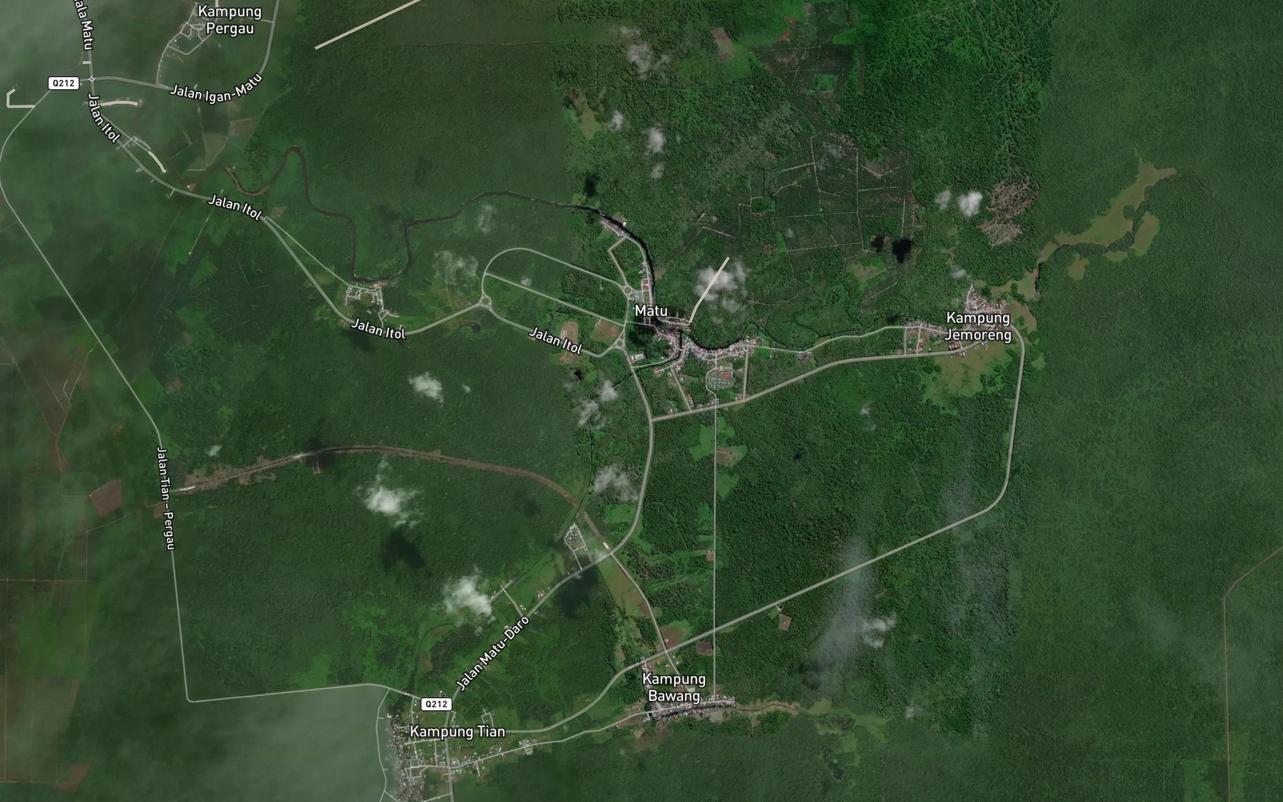 Satellite map of the Batang Jemoreng