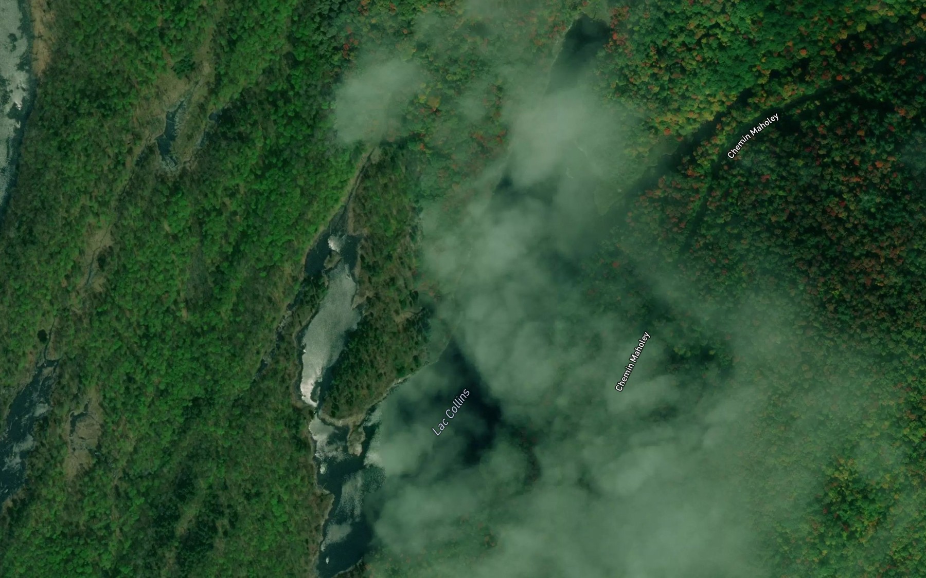 Satellite map of the Lac Collins