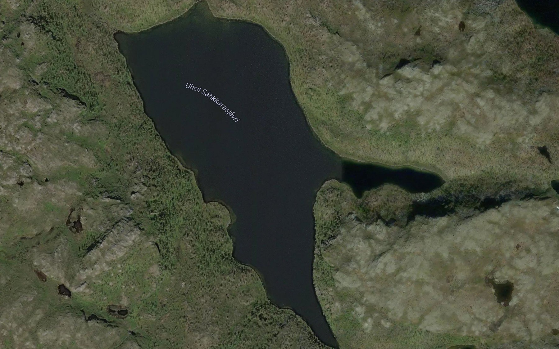 Satellite map of the Sakkarasjavri,uccit