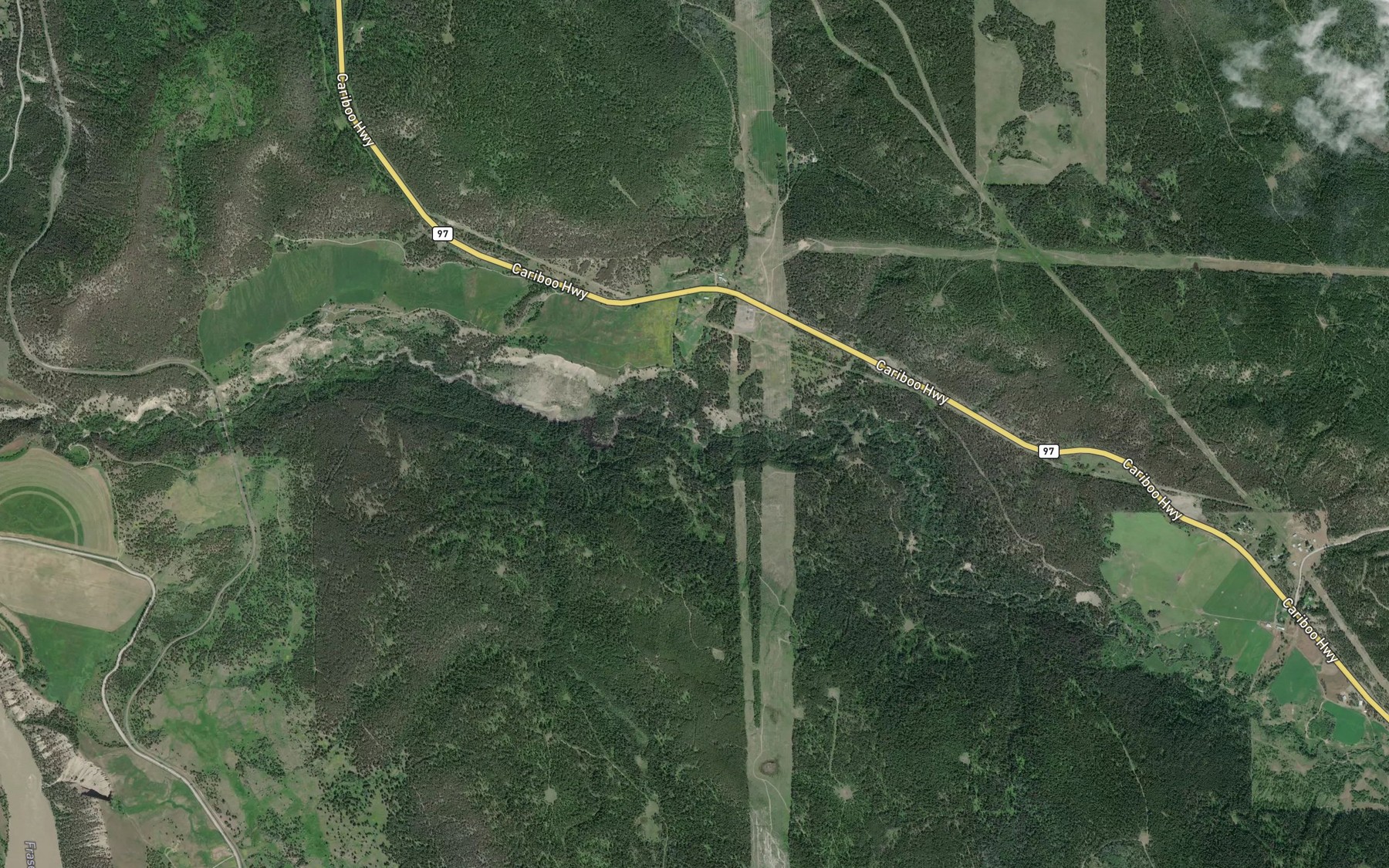 Satellite map of the Morgan Creek